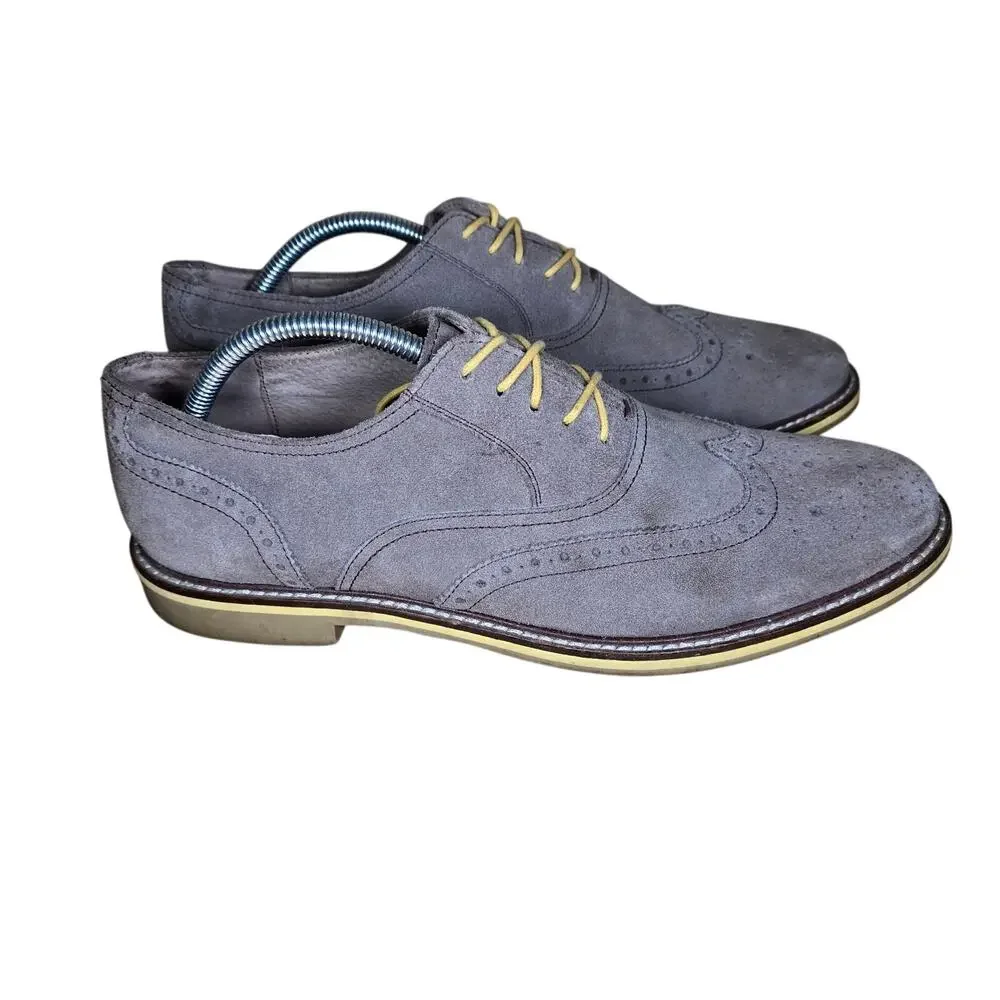 Banana Republic Suede Tan Wingtip Mens 9.5 Lining, Sole, Upper Leather, Preppy